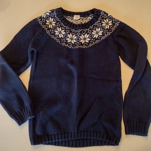 Children's Cotton Nordic Sweater in Navy